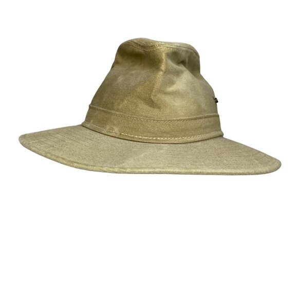 Henshel Hat Company Aussie Walker Bush Hat Khaki‎ Canvas Side Snap Medium USA - Picture 2 of 8